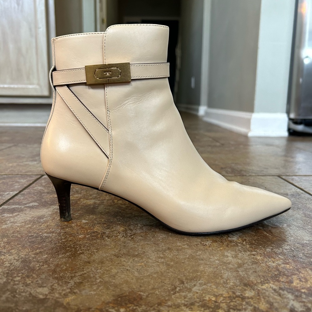 Tory Burch T Hardware Ankle Bootie Kitten Heel